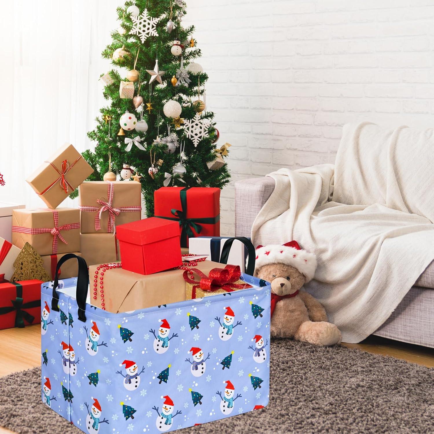 Cesta de Regalo de Navidad ACMUUNI Rectangular Morado 37.8x25.9cm