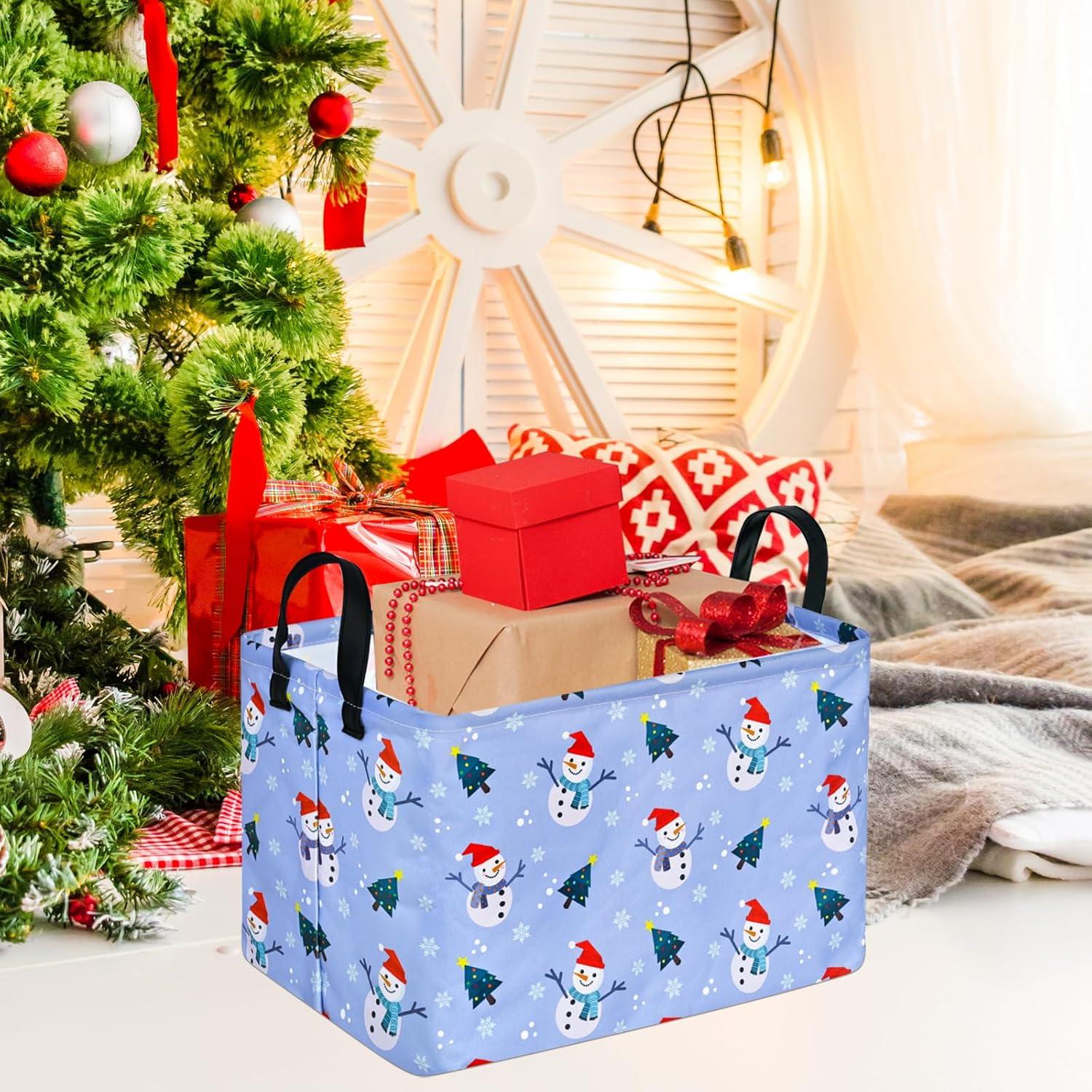 Cesta de Regalo de Navidad ACMUUNI Rectangular Morado 37.8x25.9cm