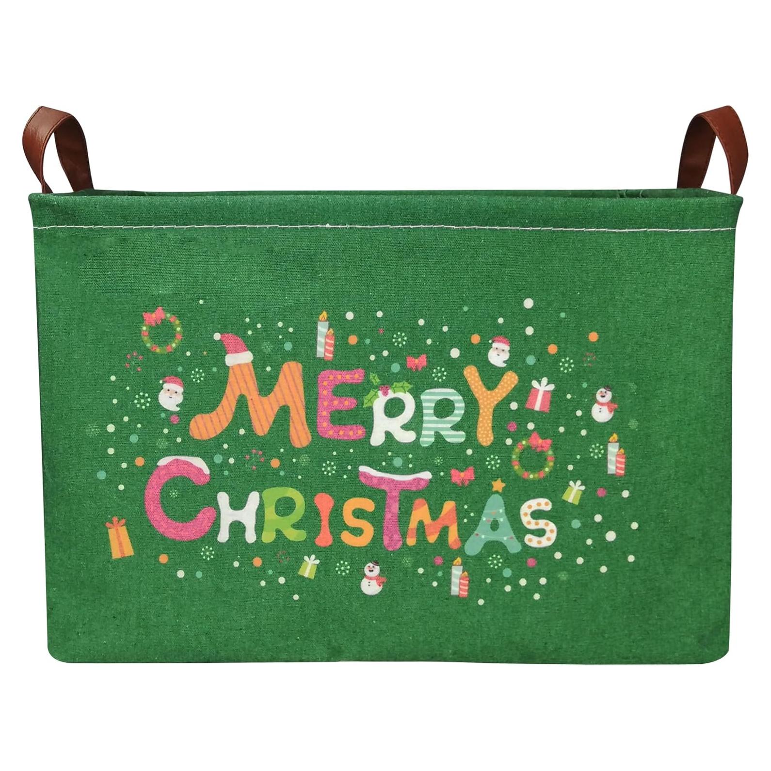 Canasta de Almacenamiento NTAOHAMPER Verde 37.8x25.9x24.9 cm