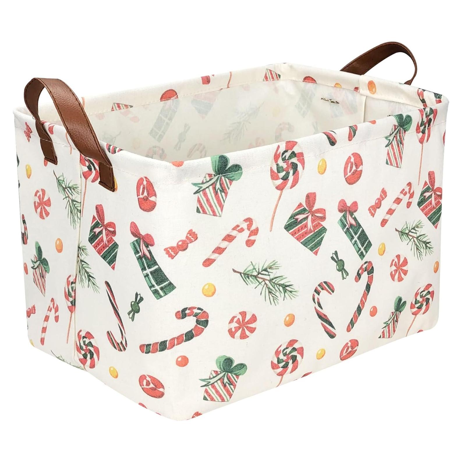 Cesta de Almacenamiento HKEC Rectangular 38x25x25 cm con Mangos