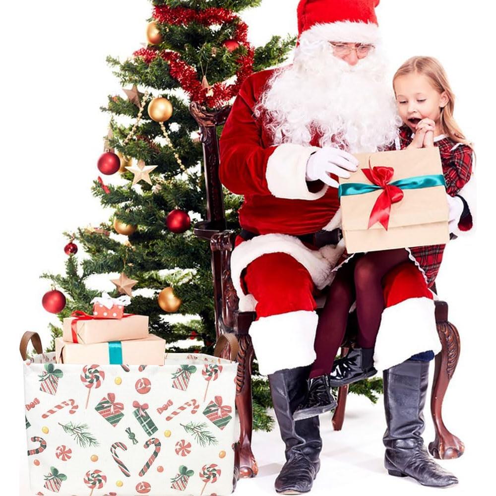 Cesta de Almacenamiento HKEC Rectangular 38x25x25 cm con Mangos