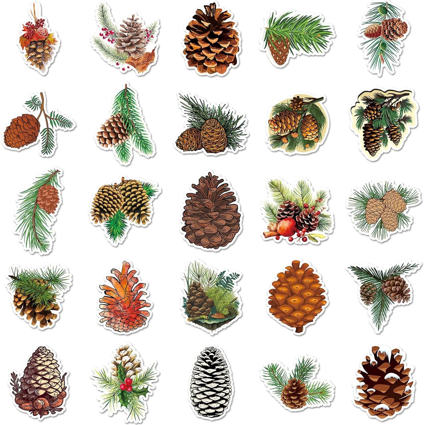 50 Pegatinas de Piña Jczzywsw - Vinilo Impermeable 3.8-7.6 cm