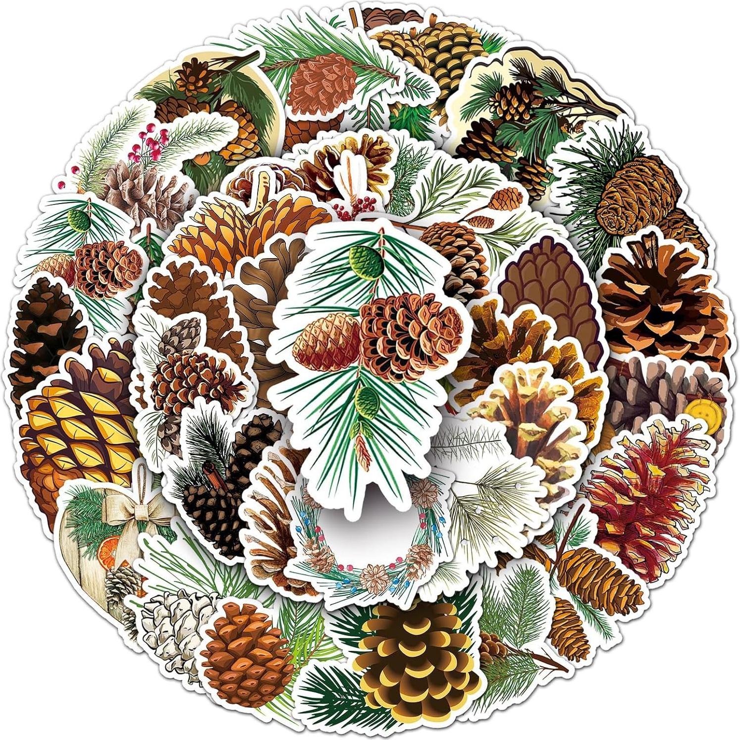 50 Pegatinas de Piña Jczzywsw - Vinilo Impermeable 3.8-7.6 cm