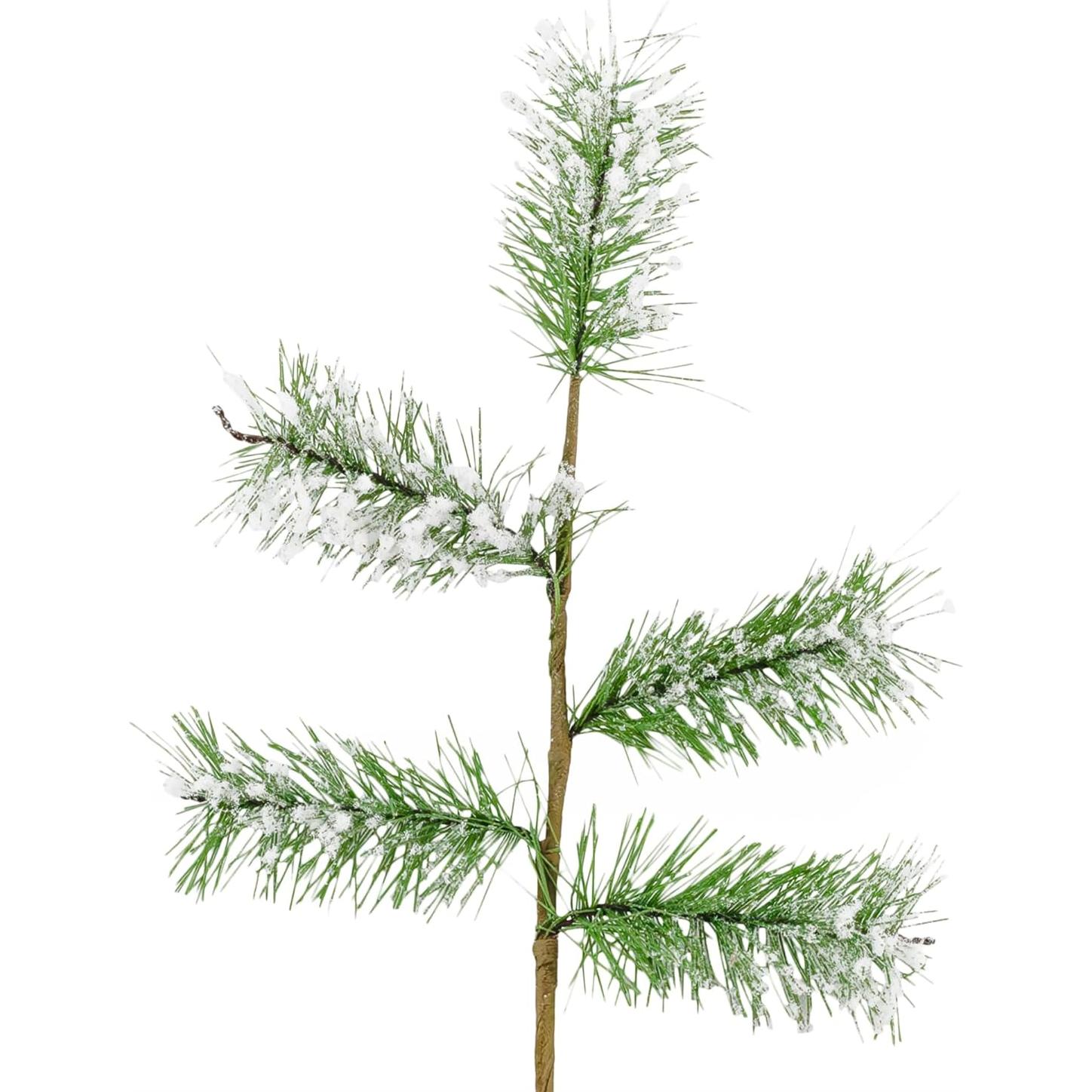 Ramas de Pino Nevado AuldHome - Paquete de 6 - 28 cm