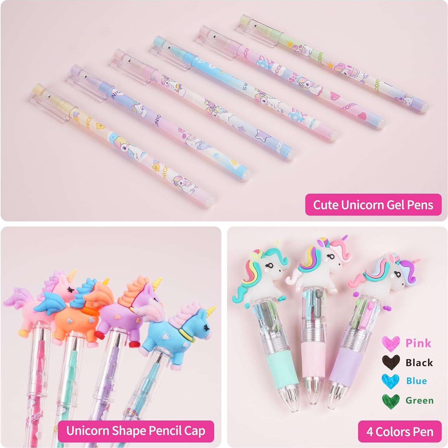 Estuche de Lápices LiYiQ Unicornio Rosa con Accesorios