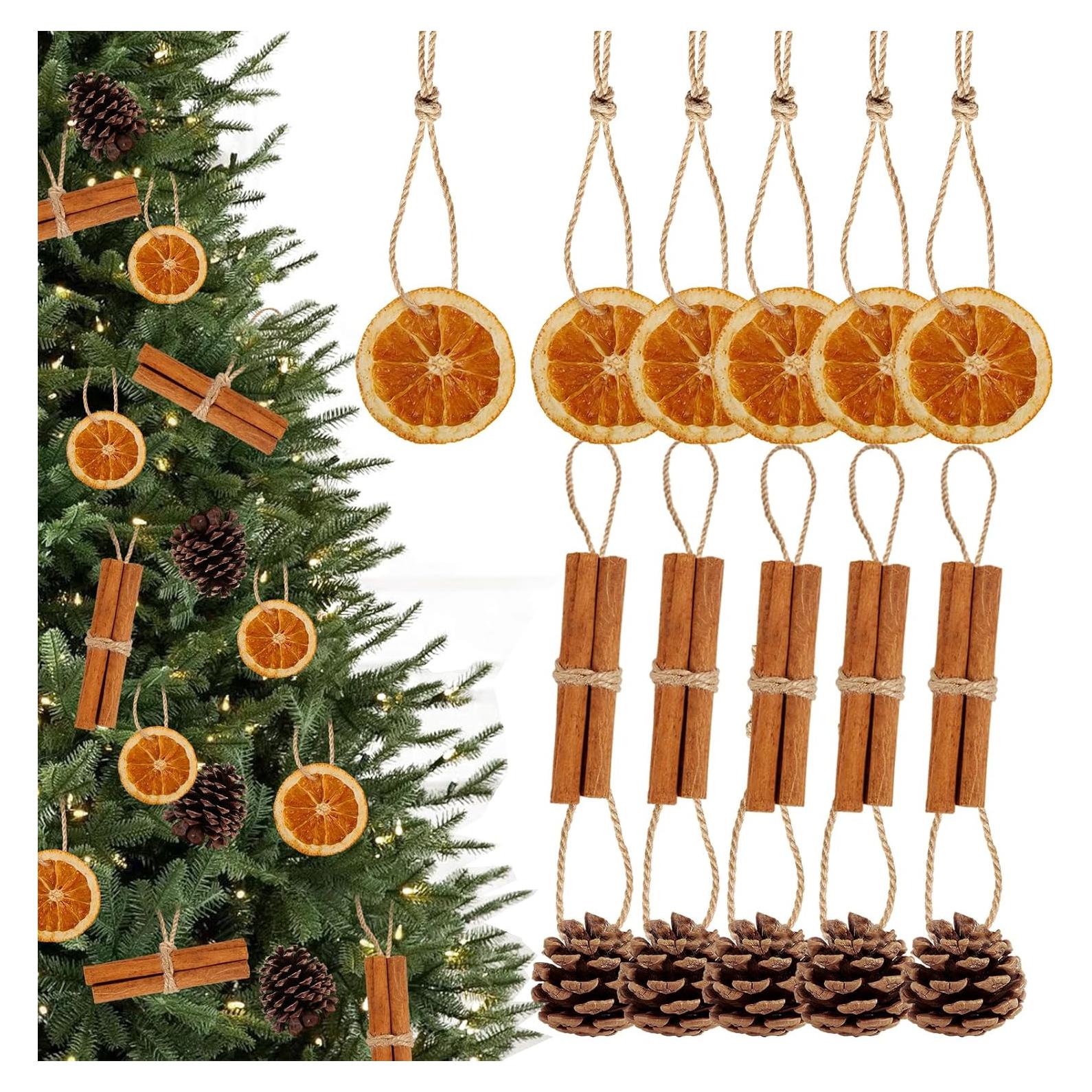 40 Adornos Naturales para Árbol de Navidad SOVOEY - Frutas Secas