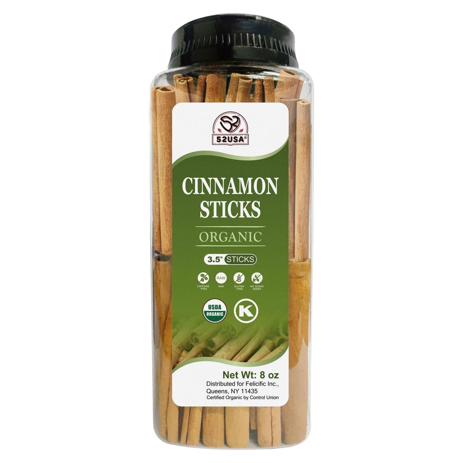 Palitos de Canela Orgánica 52USA 226g - Pura y Fresca