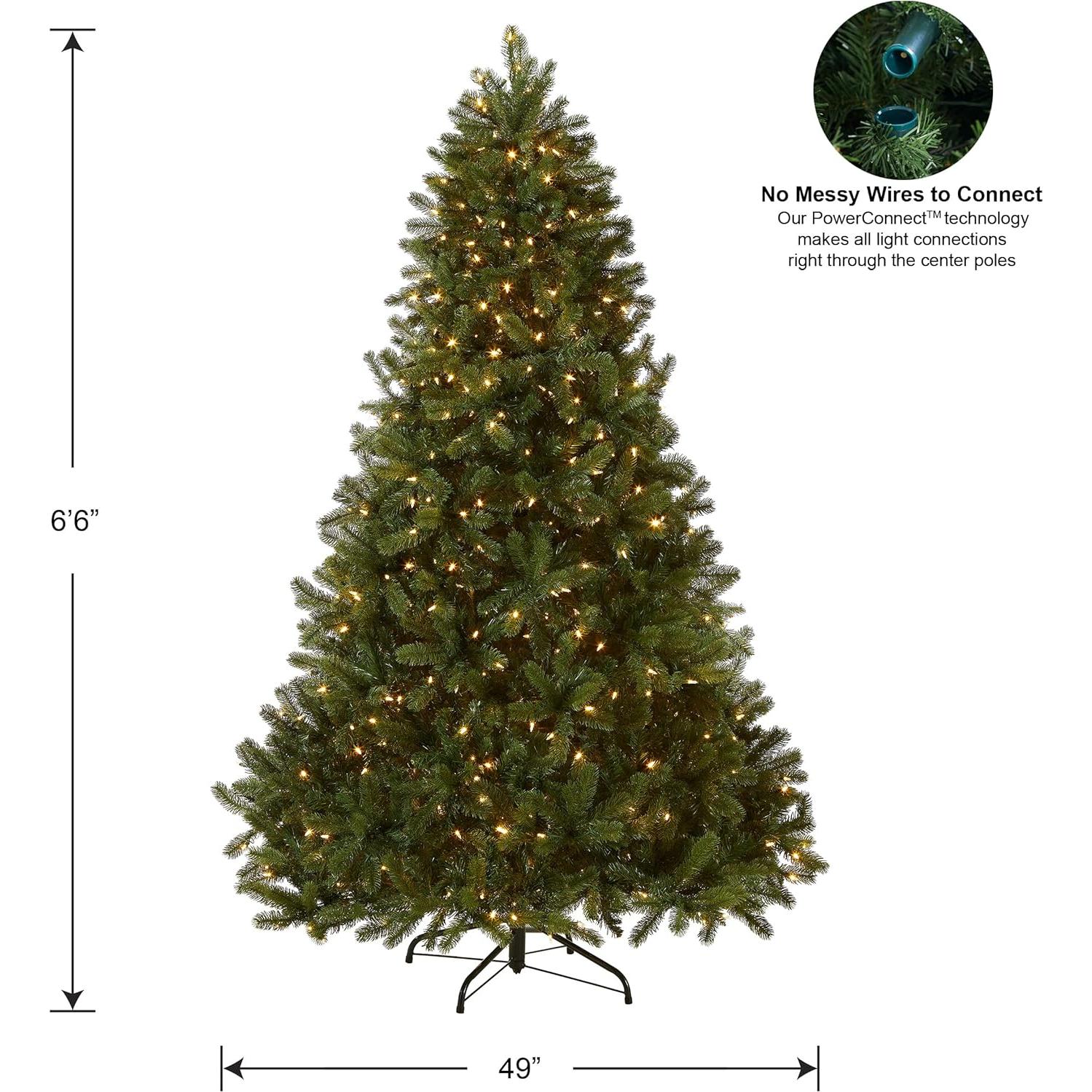 Árbol de Navidad Artificial Preiluminado 1.98m Douglas Fir