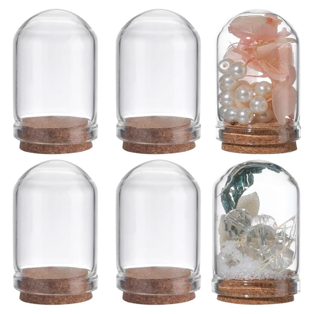 Tarros Campana de Vidrio 20Pcs 8mL con Base de Corcho SUNNYCLUE