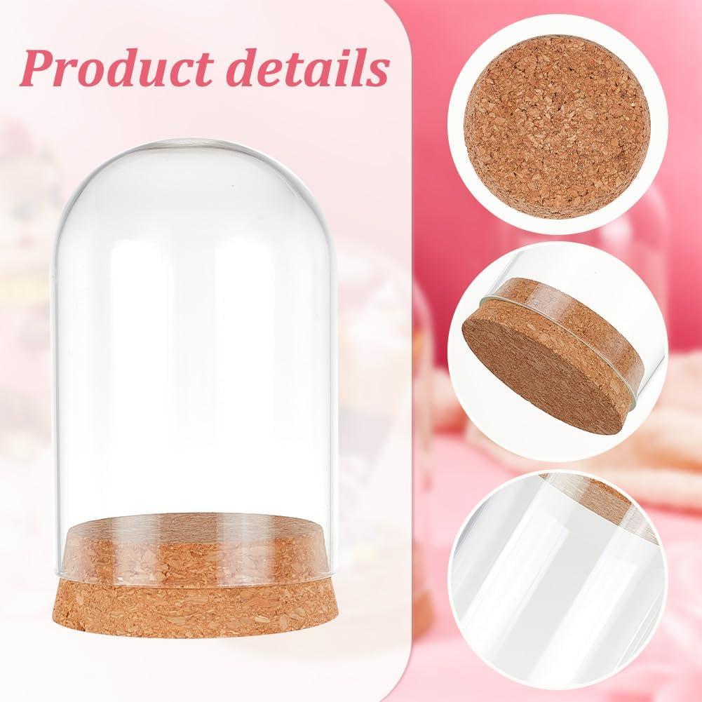 Campana Tarro de Vidrio PH PandaHall 4pcs 6.5x11cm Decoración