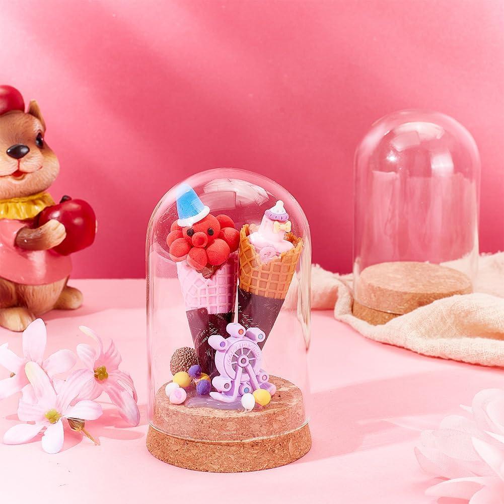 Campana Tarro de Vidrio PH PandaHall 4pcs 6.5x11cm Decoración