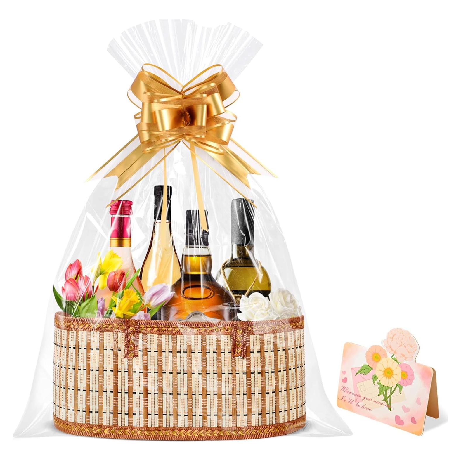 Cesta de Regalo de Bambú Tejida Orchidleaf 34.8x22x15 cm