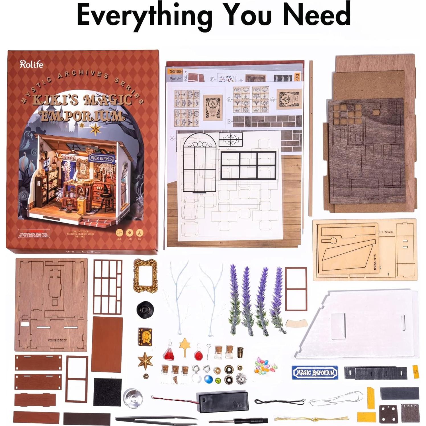 Kit Casa de Muñecas Rolife DG Miniatura DIY LED 21.5x17.8 cm