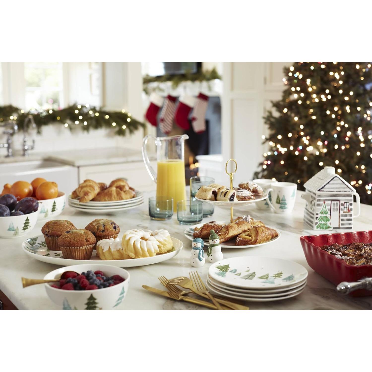 Tazón para Servir Lenox Balsam Lane 24.1 cm Porcelana Verde