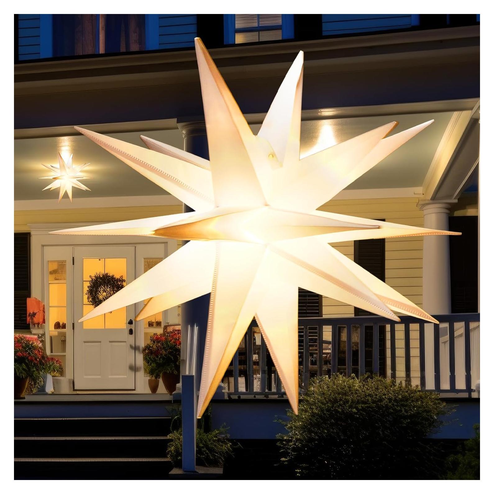 Linterna Estrella de Navidad Grinsvalley 60 cm LED Blanca