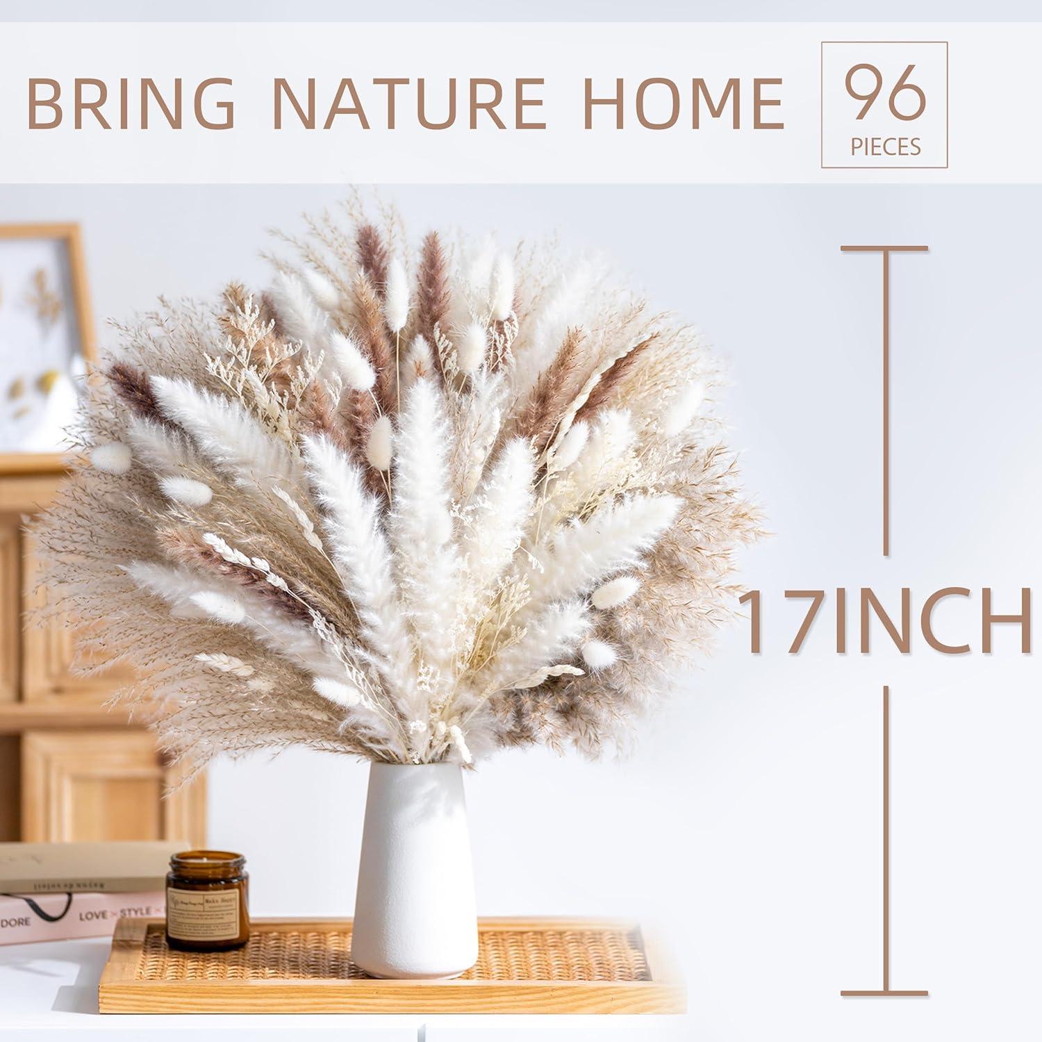 Ramo Decorativo de Hierba Pampas Natural 96PCS Wild Autumn