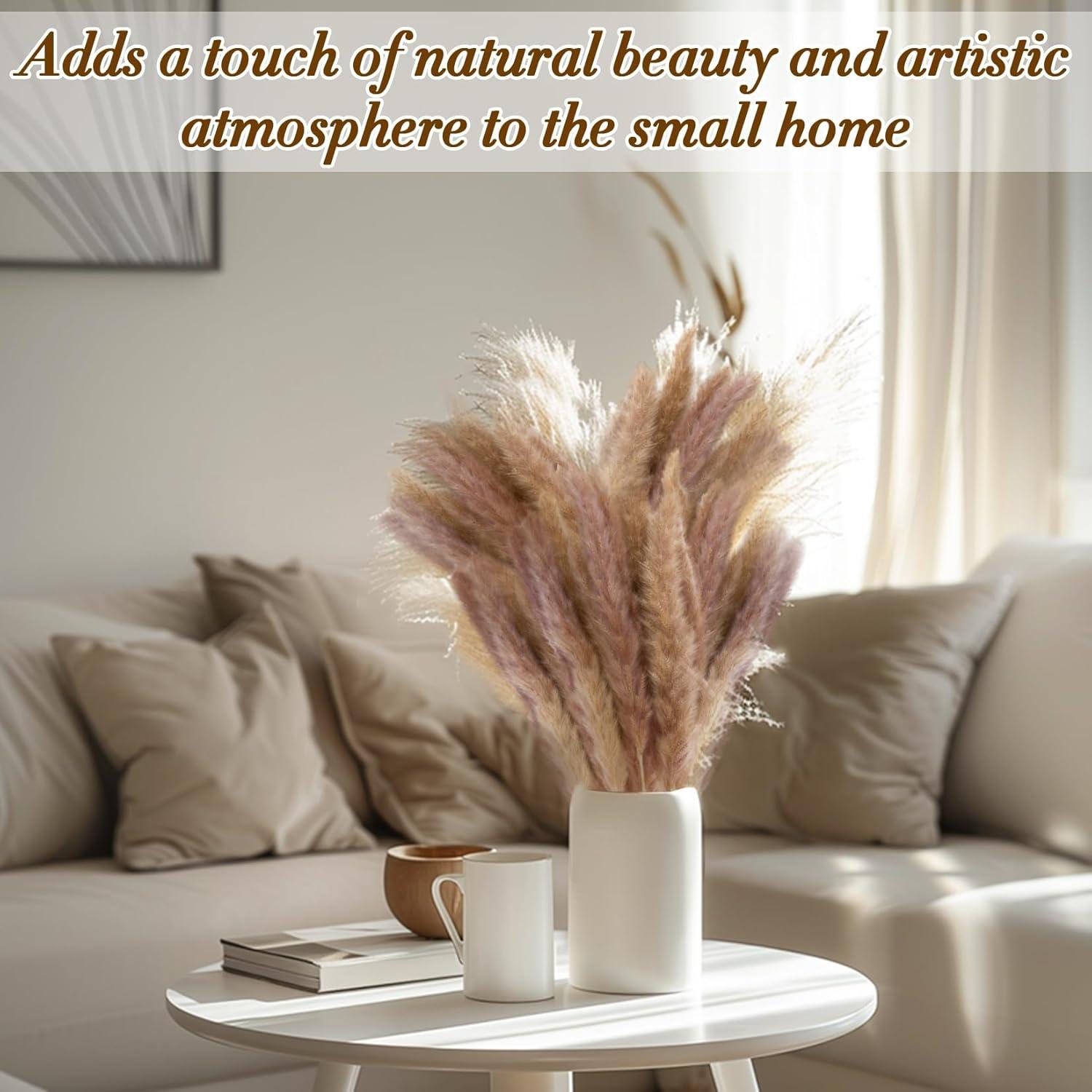 50 Piezas de Hierba Pampas Secas Naturales - Decoración Boho