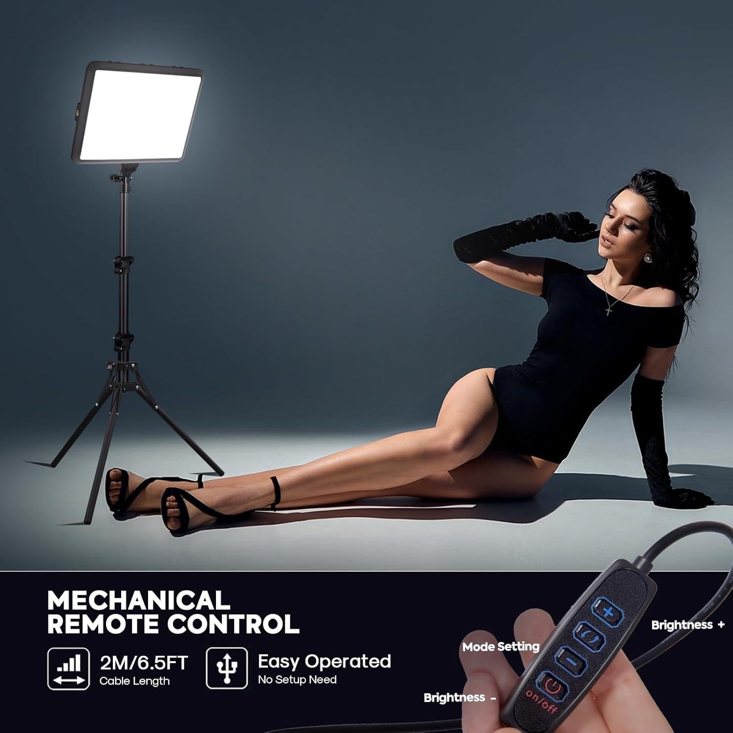 Kit de Iluminación LED NiceVeedi 22W con Trípode Ajustable