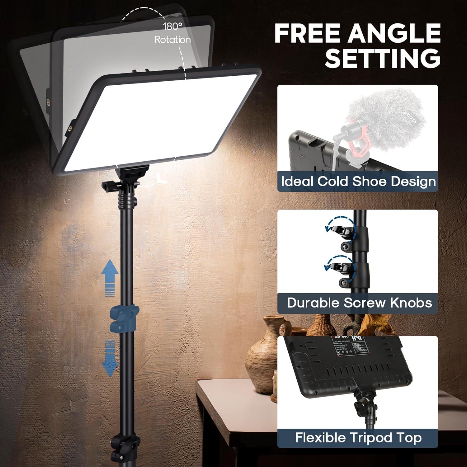 Kit de Iluminación LED NiceVeedi 22W con Trípode Ajustable