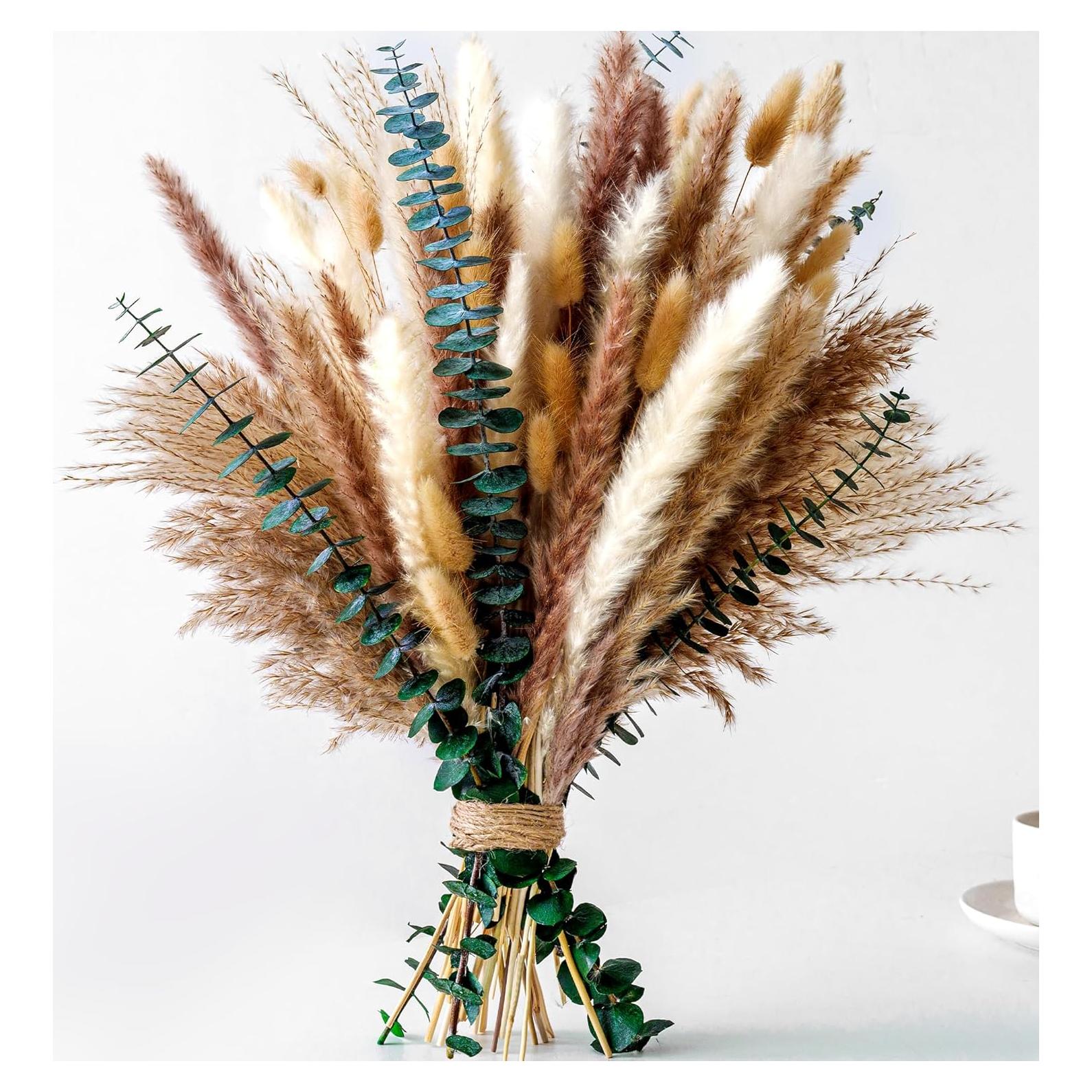 Centros de Mesa Boho Kocat con Hierba Pampas y Eucalipto