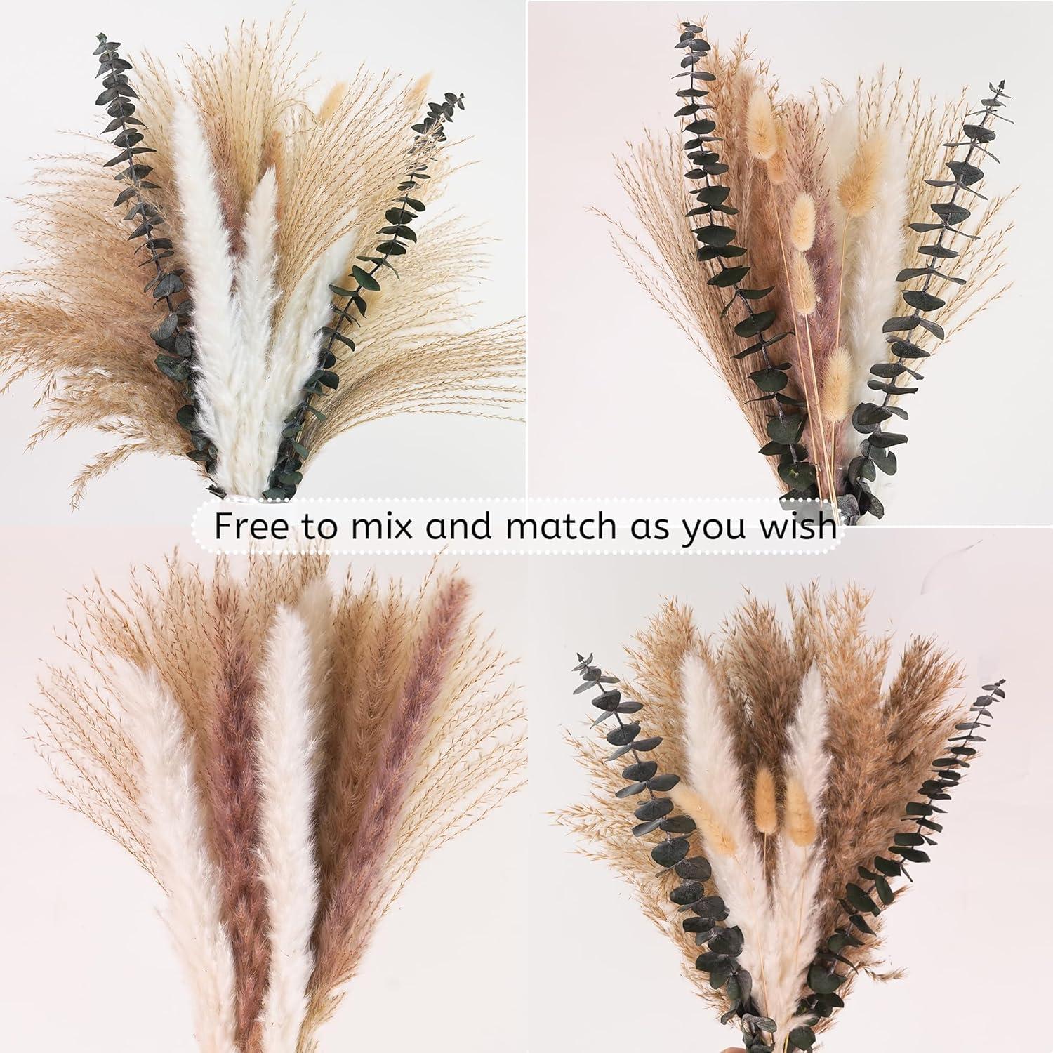 Centros de Mesa Boho Kocat con Hierba Pampas y Eucalipto