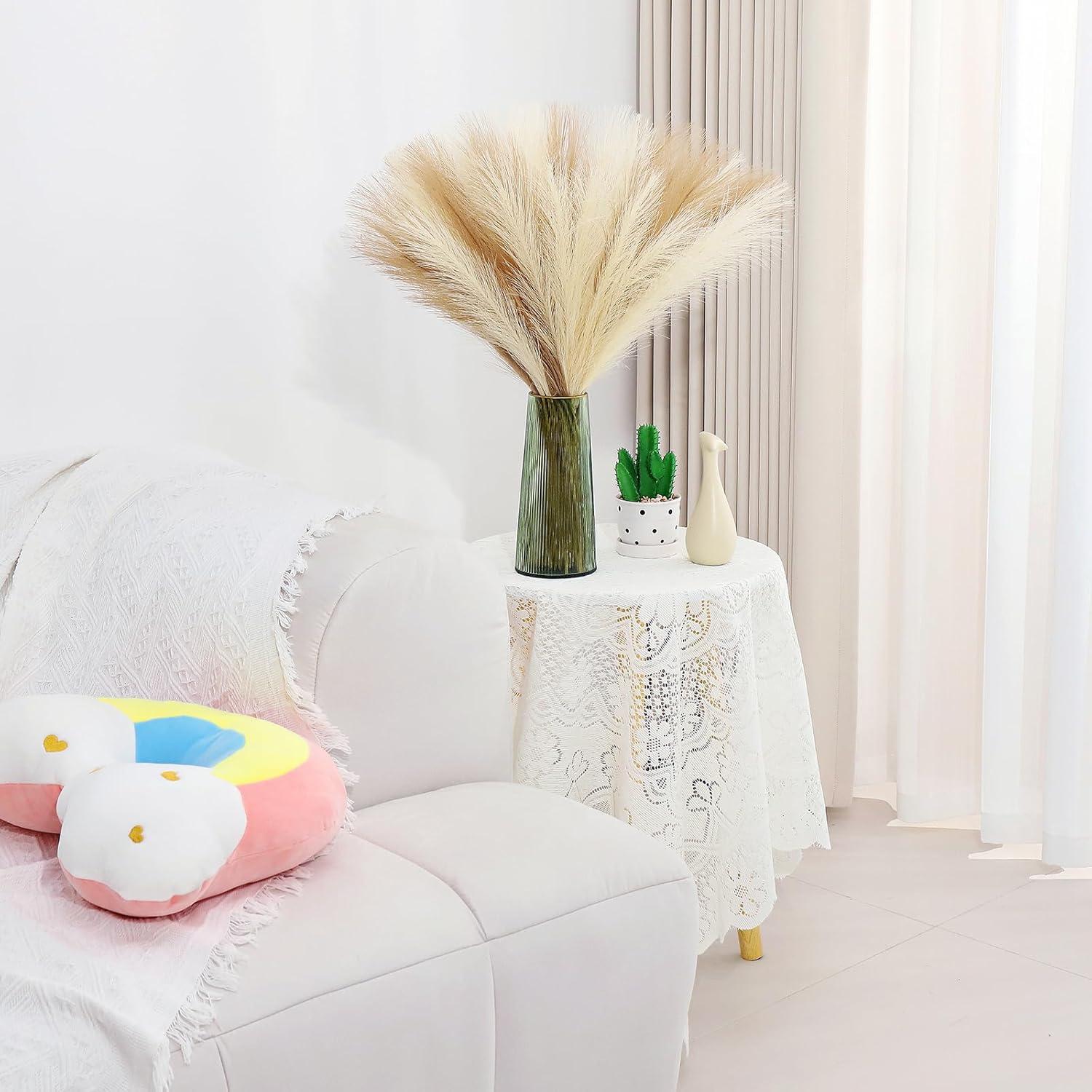 Hierba Pampas Falsa MUUNC 30 Pcs 55 cm Color Marrón