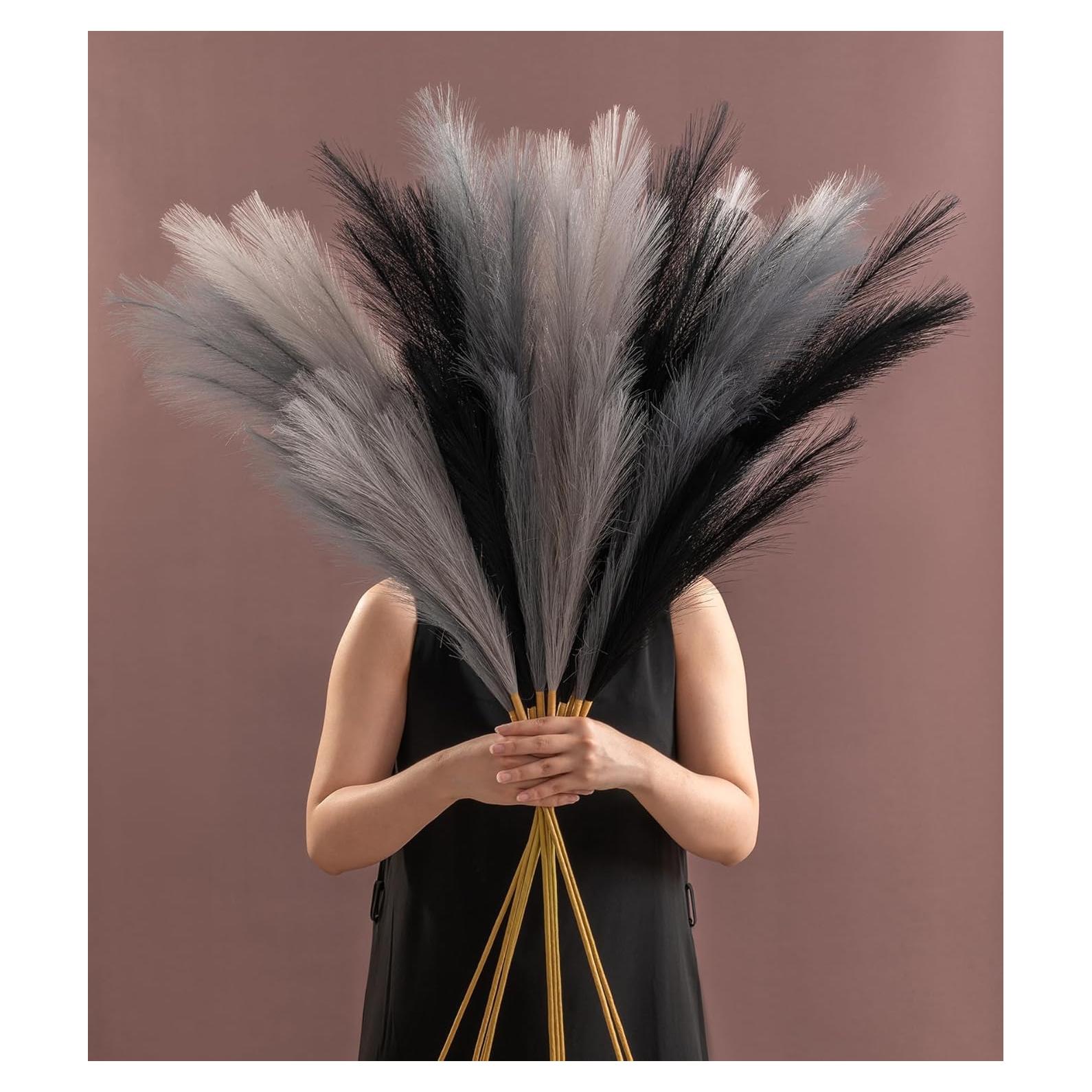 9 Piezas Hierba de Pampas Artificial 114 cm SeptCat Decorativa