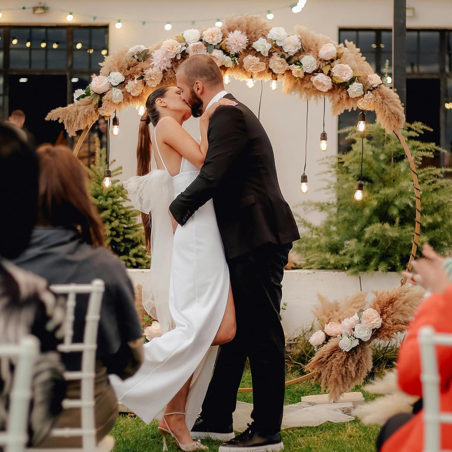 22 Piezas de Hierba de Pampas Secas Marrón 43 cm - Decoración Boho