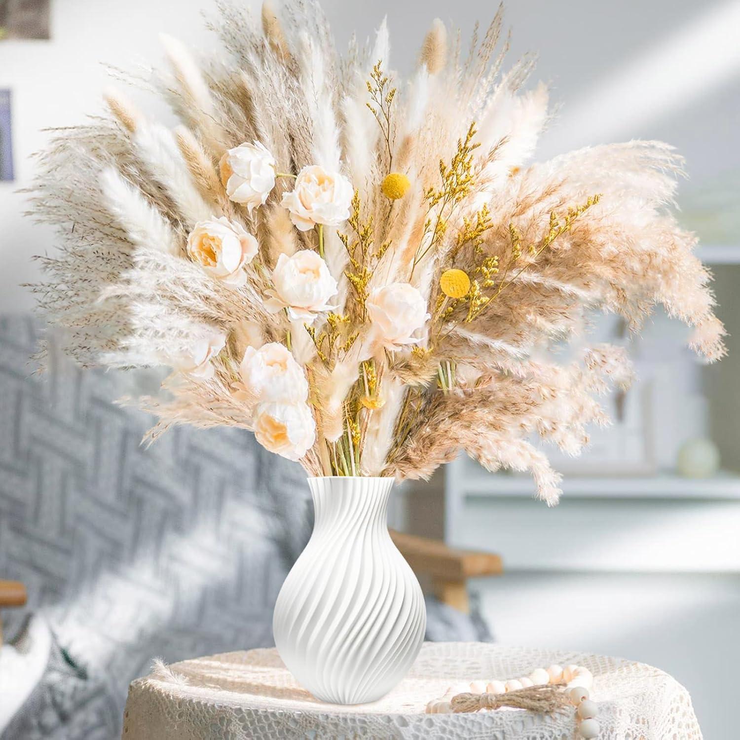 Ramo de Hierba Pampas Secas 96 Pcs Decoración Boho Natural