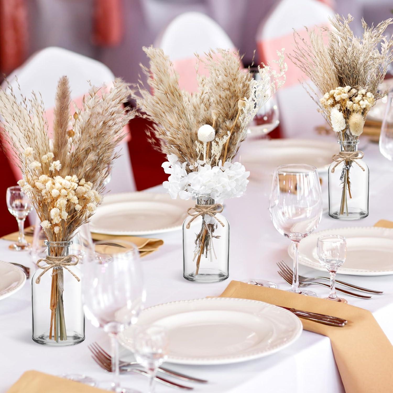 Set de Decoración Boho Nuanchu con 10 Jarrones y Pampas Secas