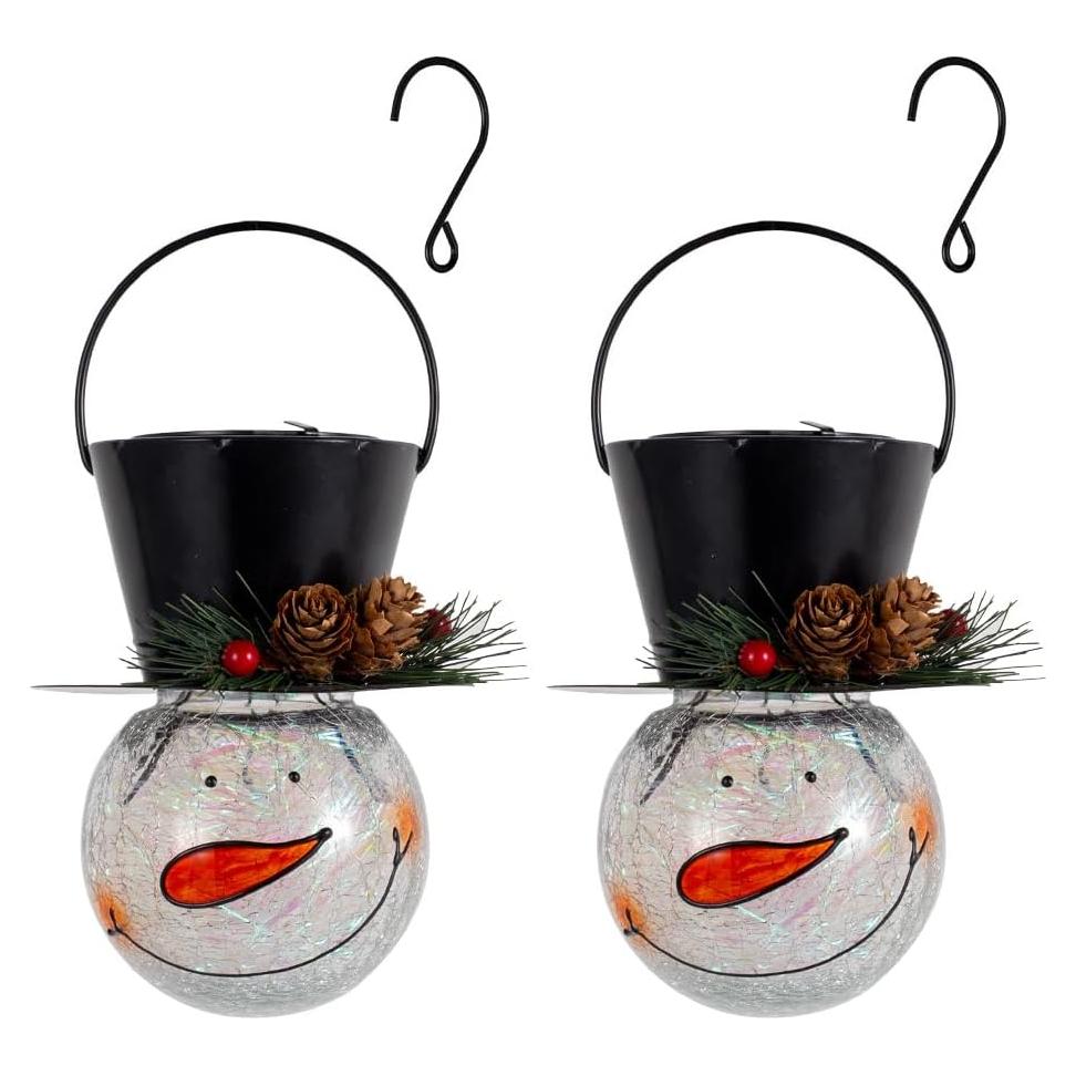 Lámparas Solares de Muñeco de Nieve 2 Pack Starsoul