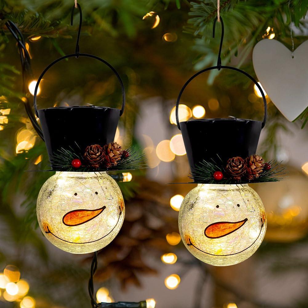 Lámparas Solares de Muñeco de Nieve 2 Pack Starsoul