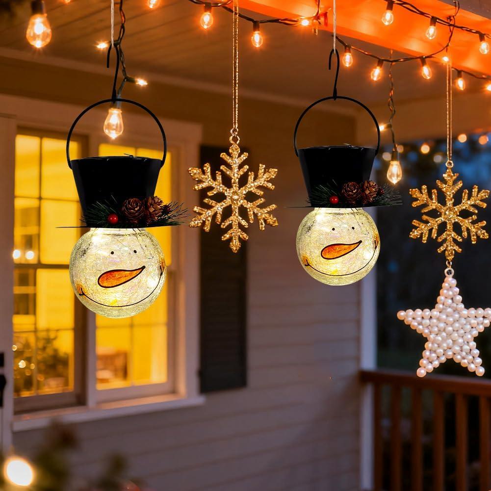 Lámparas Solares de Muñeco de Nieve 2 Pack Starsoul