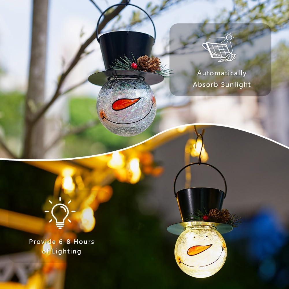 Lámparas Solares de Muñeco de Nieve 2 Pack Starsoul