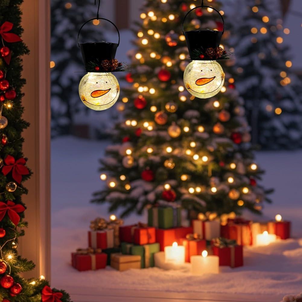 Lámparas Solares de Muñeco de Nieve 2 Pack Starsoul