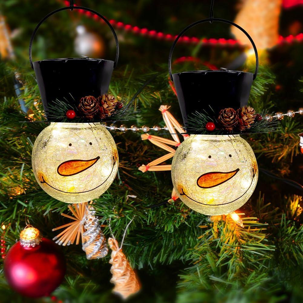 Lámparas Solares de Muñeco de Nieve 2 Pack Starsoul