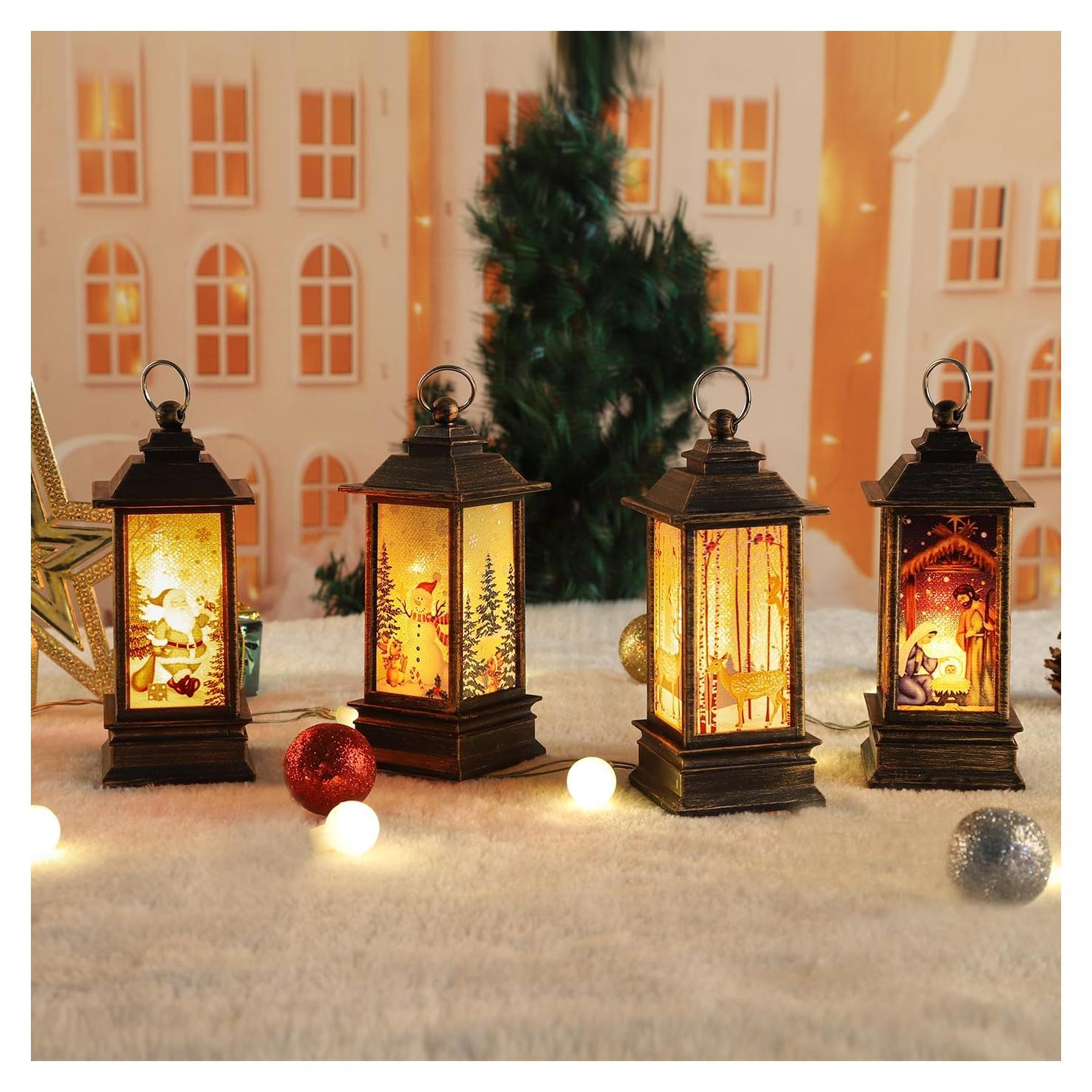 Lámparas Decorativas Navideñas LED JEDAWN 4 PCS 2.54 cm