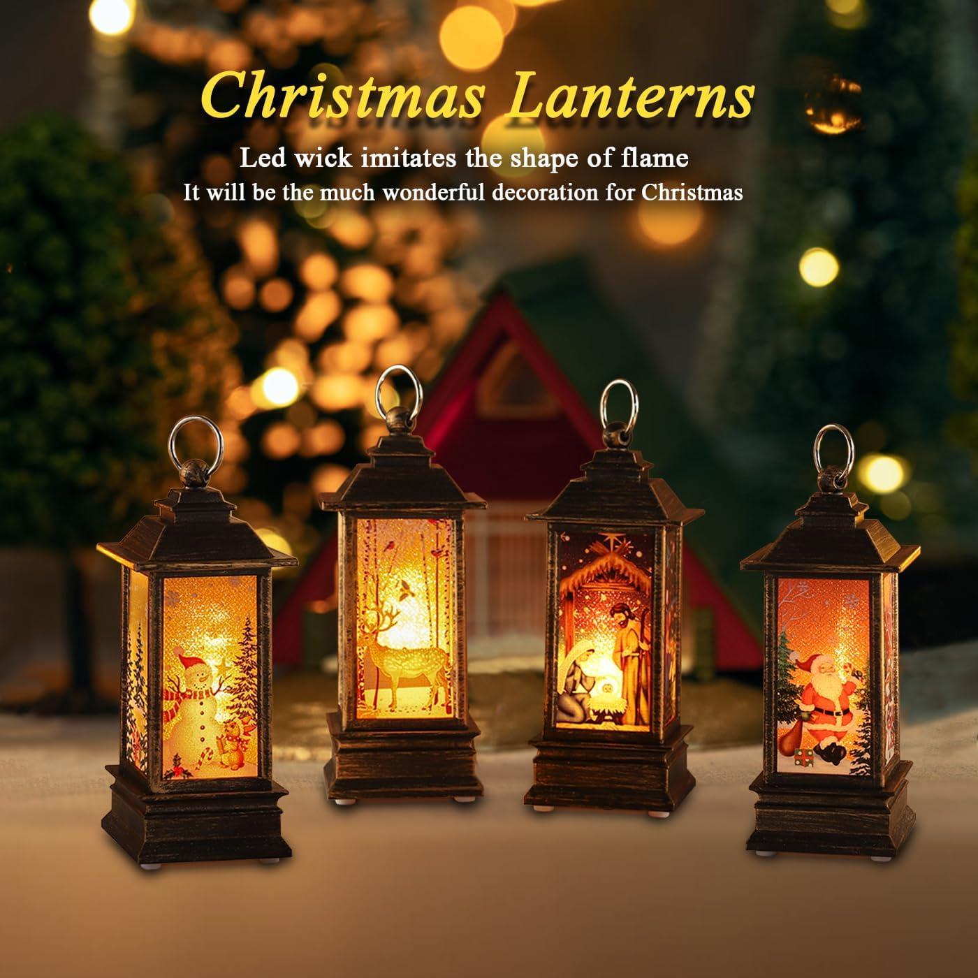 Lámparas Decorativas Navideñas LED JEDAWN 4 PCS 2.54 cm