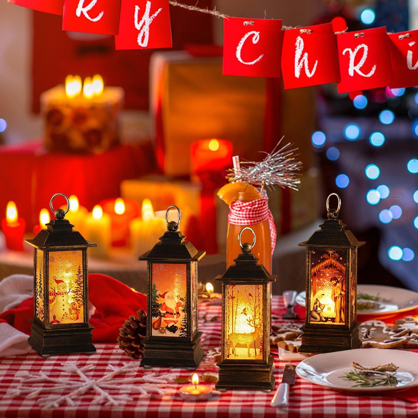 Lámparas Decorativas Navideñas LED JEDAWN 4 PCS 2.54 cm