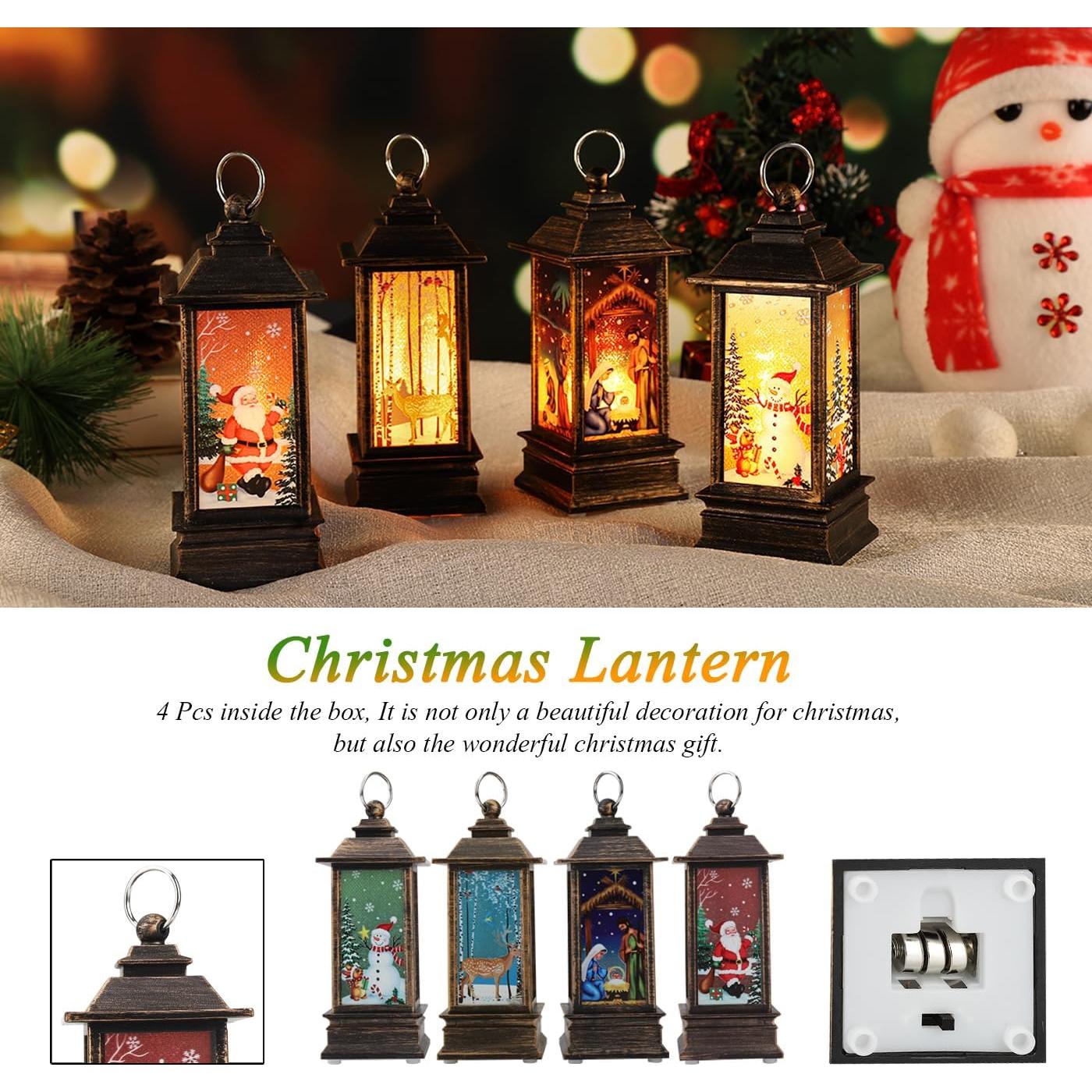 Lámparas Decorativas Navideñas LED JEDAWN 4 PCS 2.54 cm