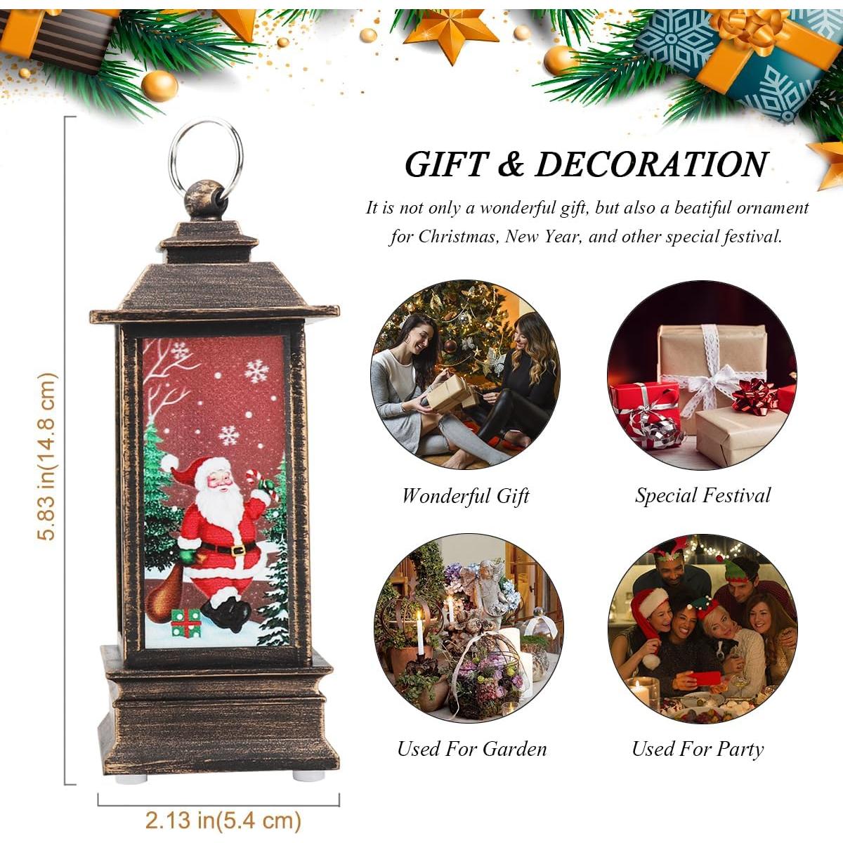 Lámparas Decorativas Navideñas LED JEDAWN 4 PCS 2.54 cm