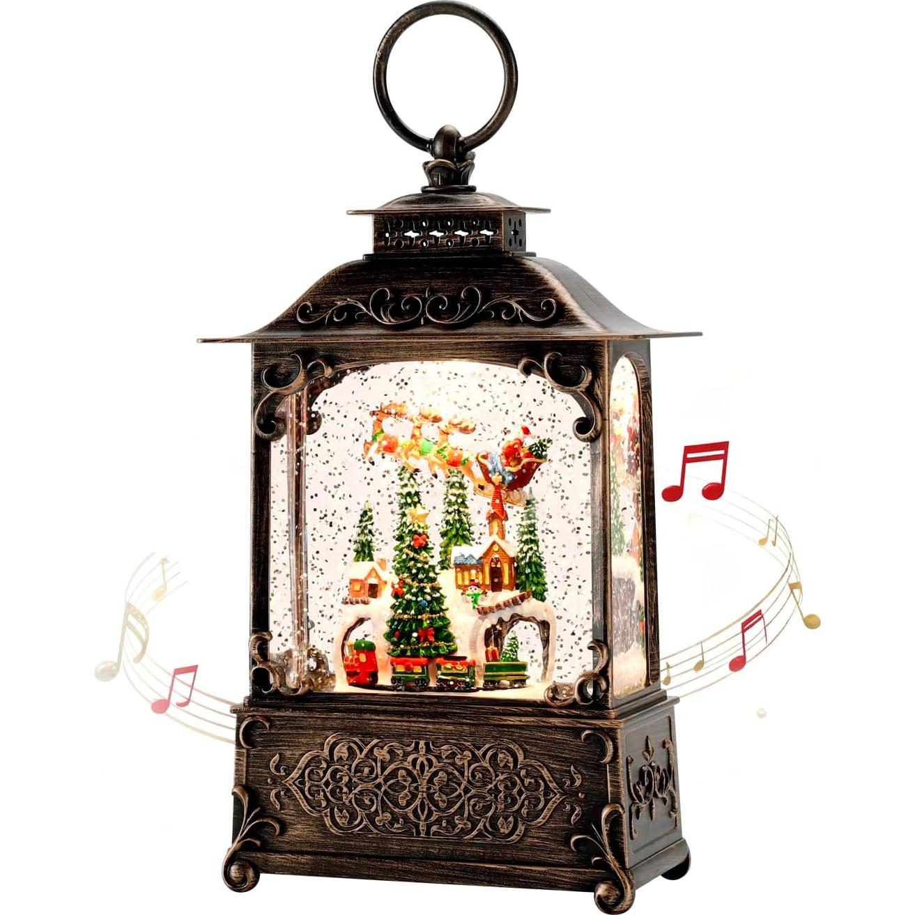 Linterna Musical de Nieve KAMPGO 26.7x16.5cm con LED