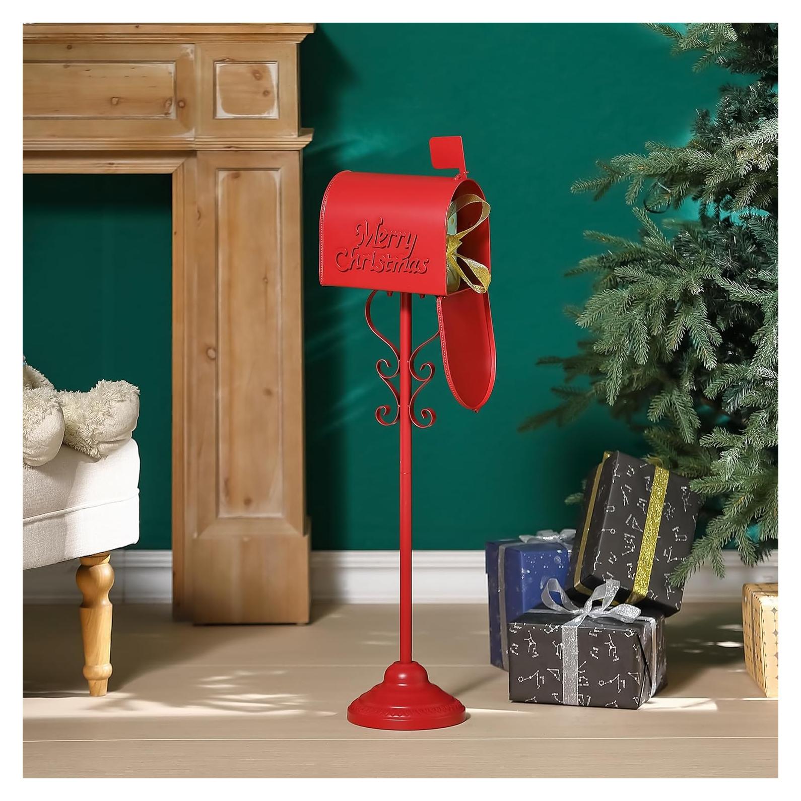 Buzón de Navidad Rojo Phaxth 94 cm Hierro Decorativo