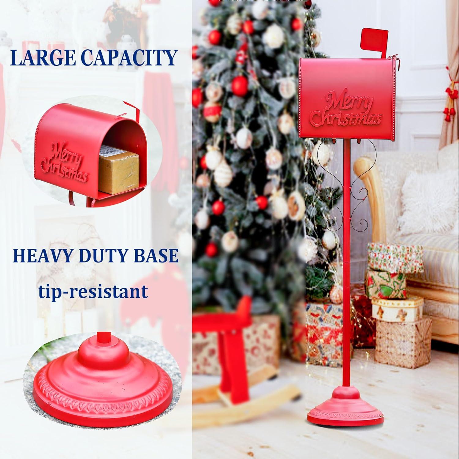 Buzón de Navidad Rojo Phaxth 94 cm Hierro Decorativo