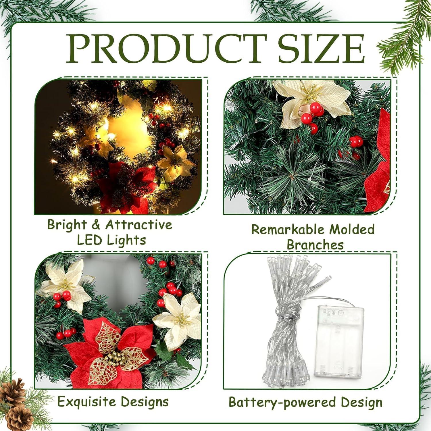 Decoración de Buzón Navideño Lonfliness 91.44 cm con Luces LED