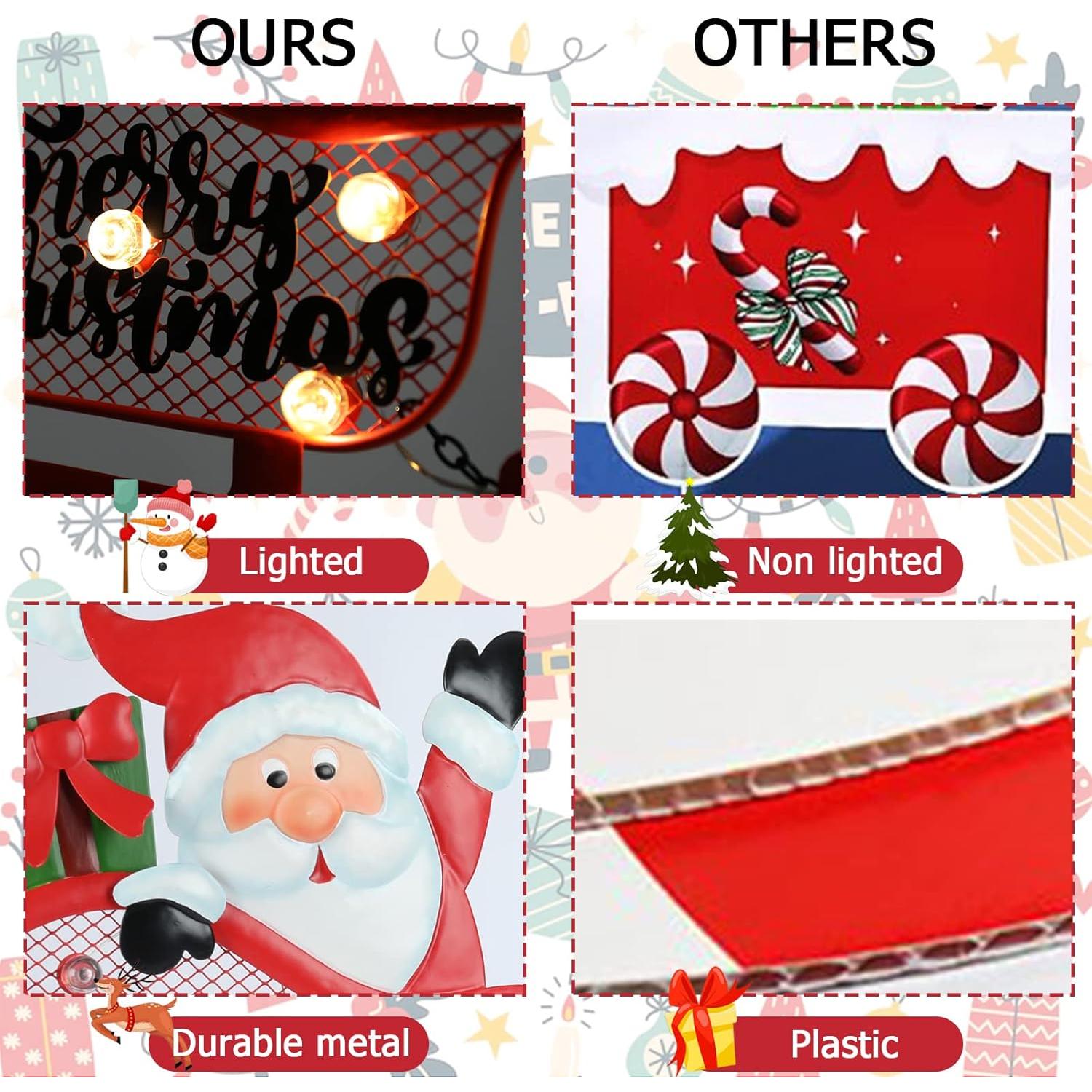 Estacas de Jardín Iluminadas Afirst 3D Navidad Metal 0.78kg