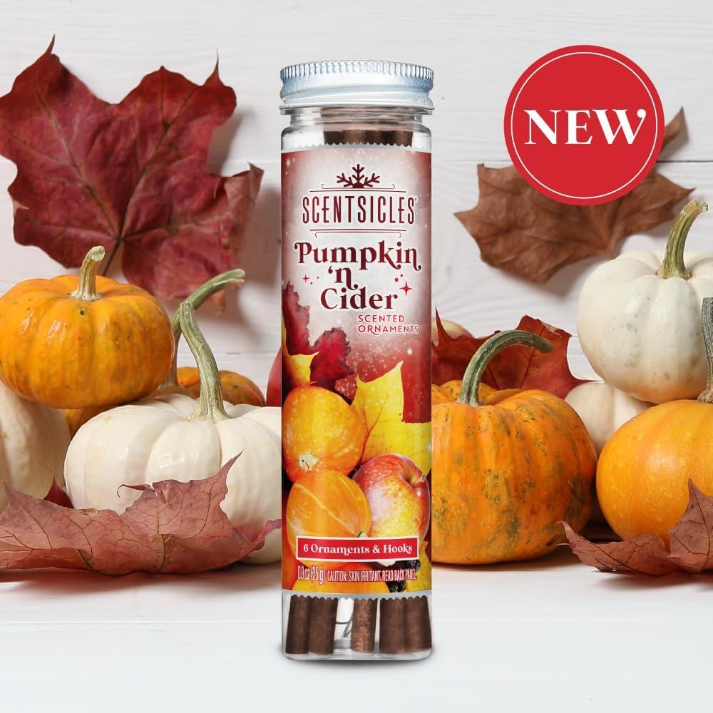 Adornos Aromatizados Scentsicles Calabaza y Sidra - 3 Botellas