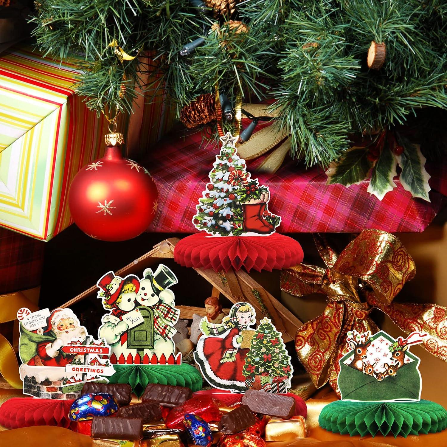 Centro de Mesa Navideño Vintage 9 Pcs Sinmoe - Decoración