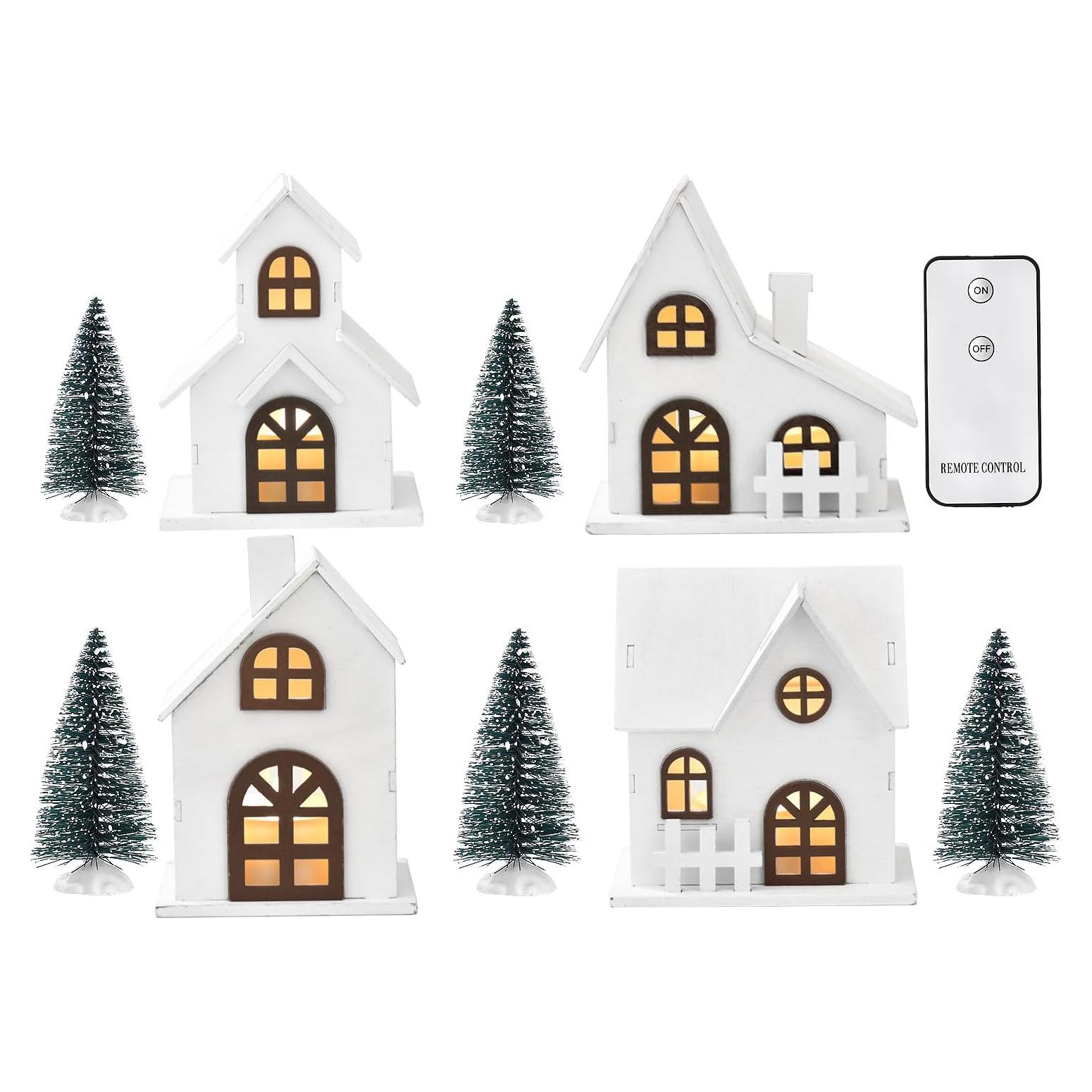 Conjunto de Esculturas Navideñas Ovootok, 9 Piezas con LED