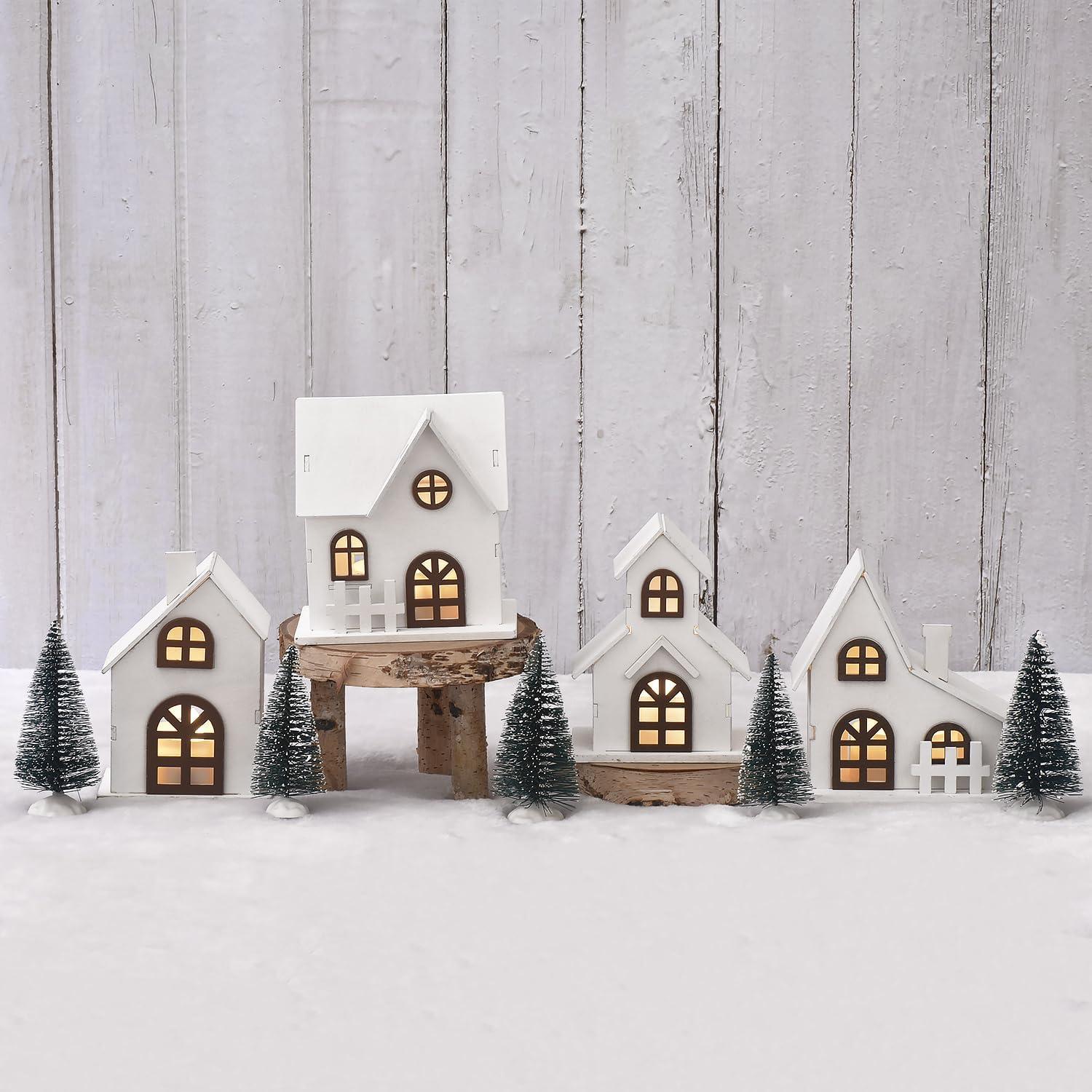 Conjunto de Esculturas Navideñas Ovootok, 9 Piezas con LED